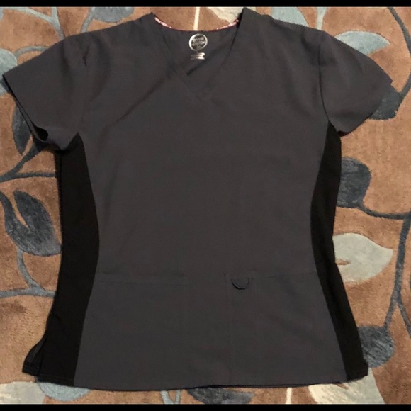 Divine Stretch Other - Woman’s Scrub Set: Black and Gray